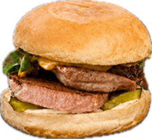 90. LEBERKÄSE BURGER